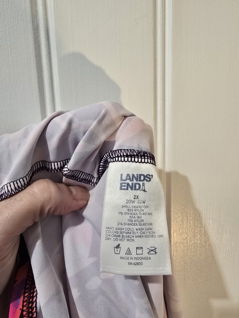 Lands' End Pink & Purple Tankini And Swim Short - Picture 5 of 10